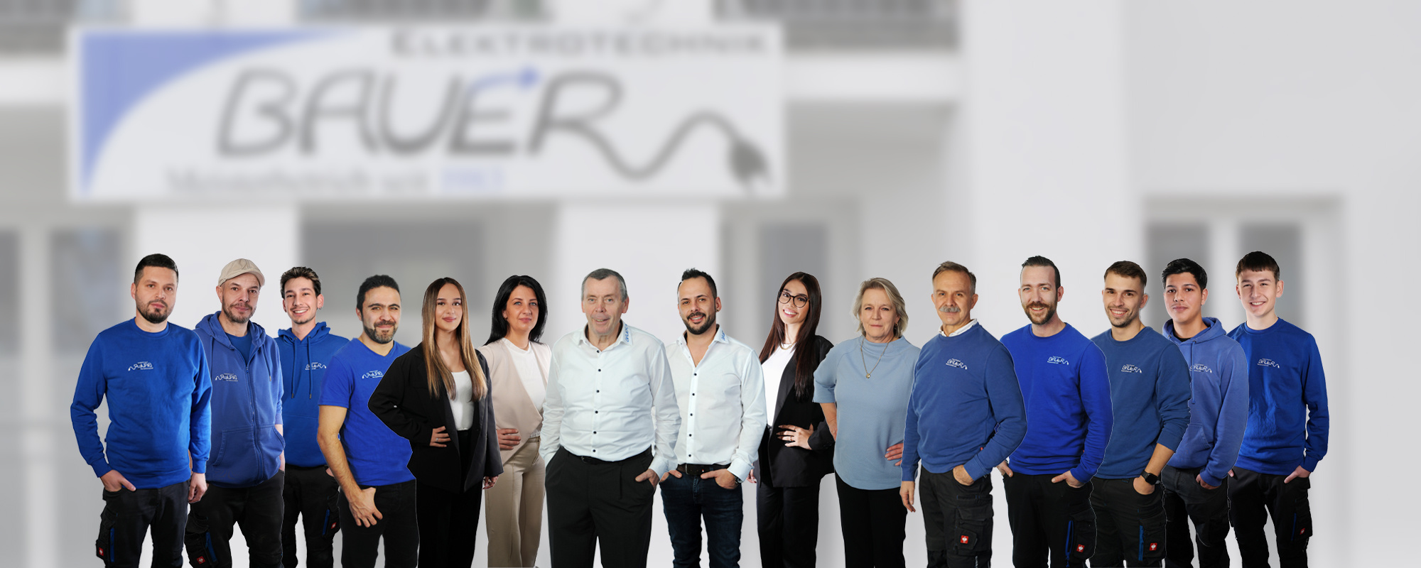 Teamgruppenbild 2025 - Elektro Bauer Gilching - Ihr Partner für Elektrotechnik im Fünfseenland